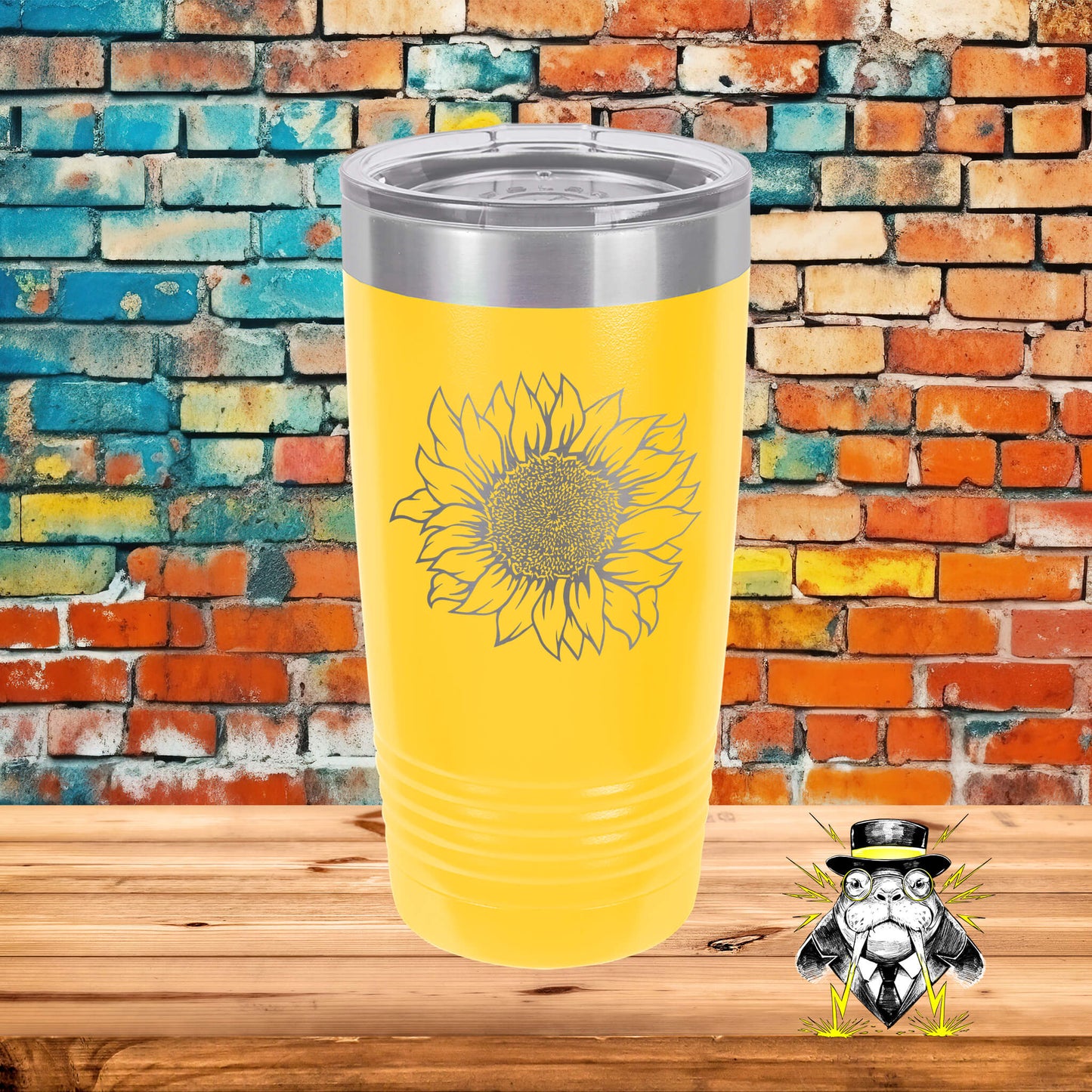 Sunflower Engraved Tumbler