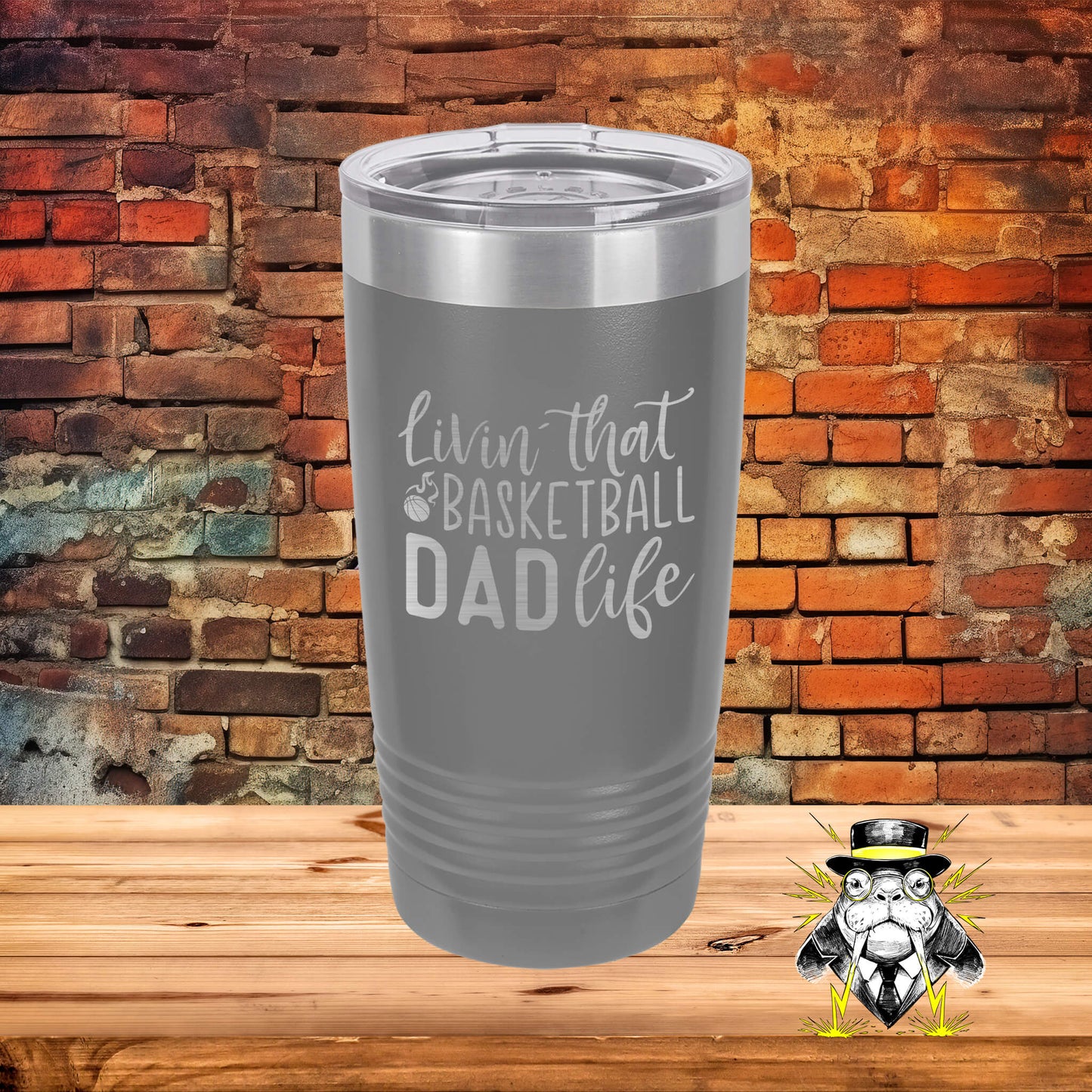 Livin' that Basketball Dad Life Engraved Tumbler
