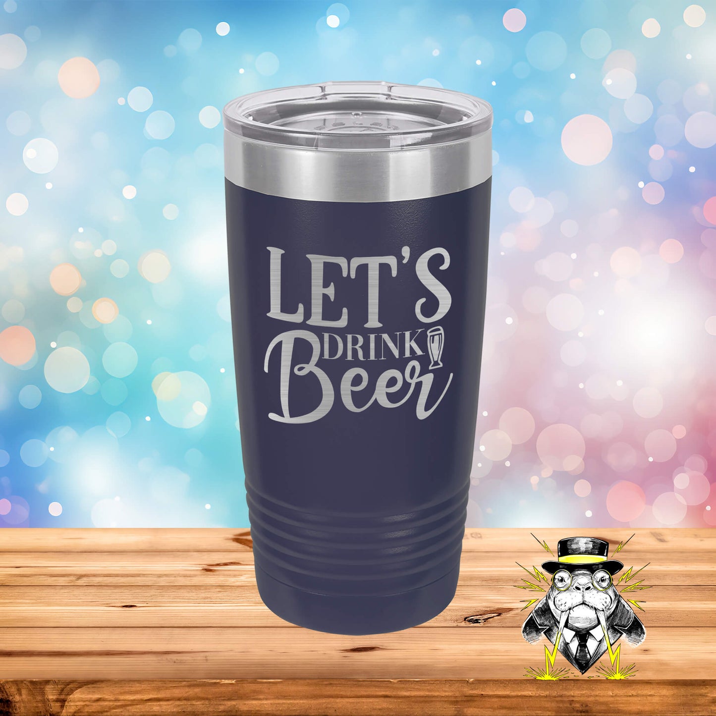 Let's Drink Beer Engraved Tumbler