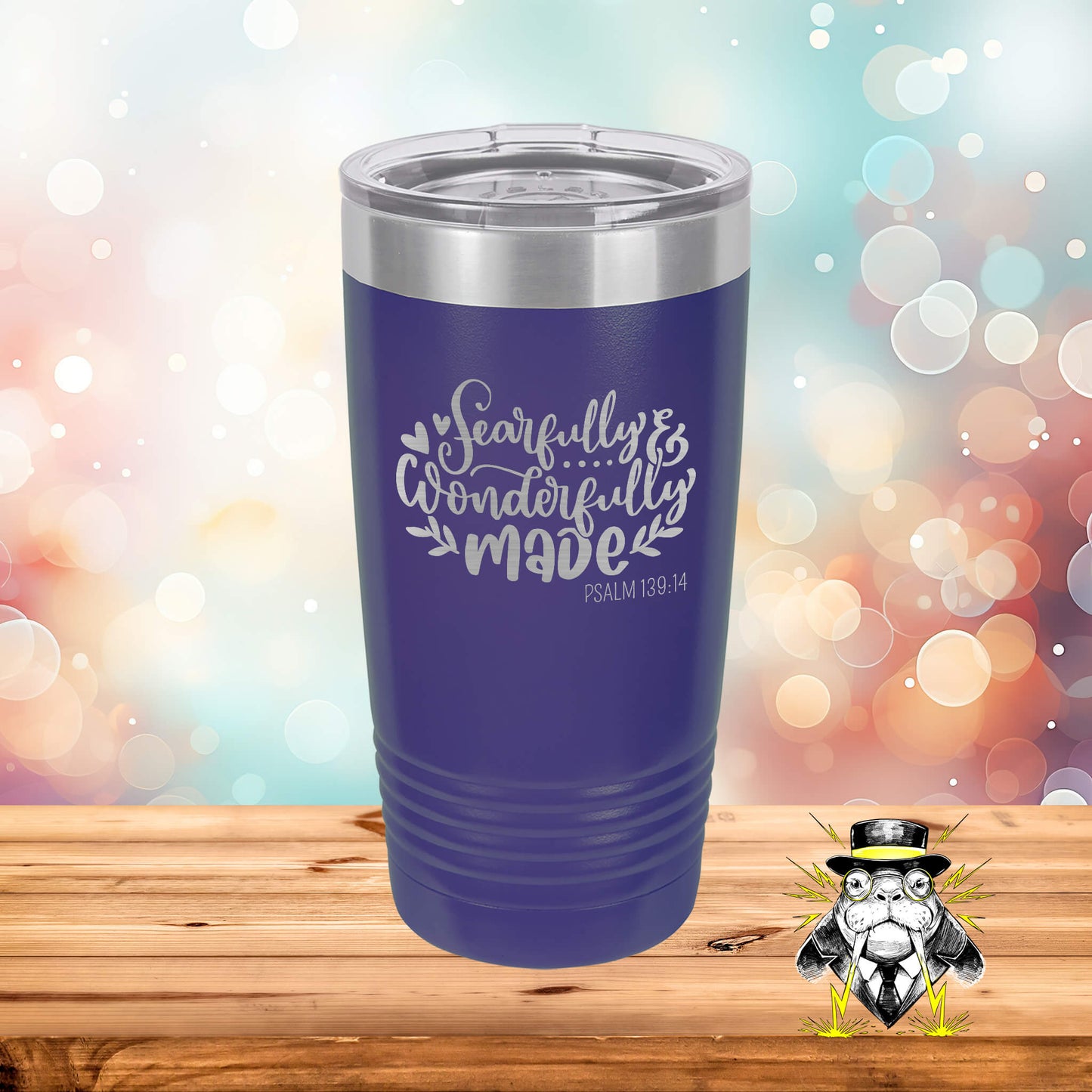 Fearfully and Wonderfully Made Engraved Tumbler