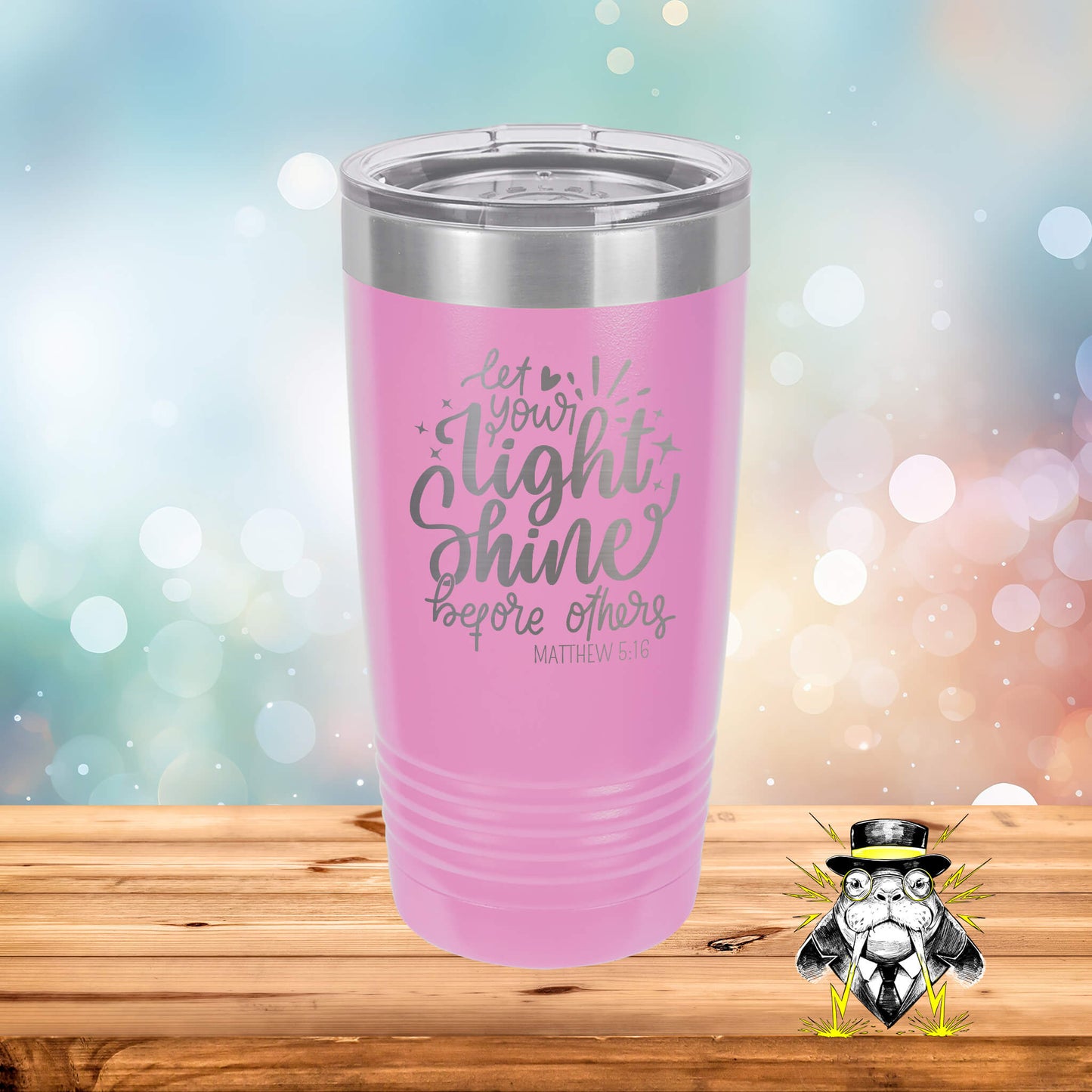 Let Your Light Shine Before Others Engraved Tumbler