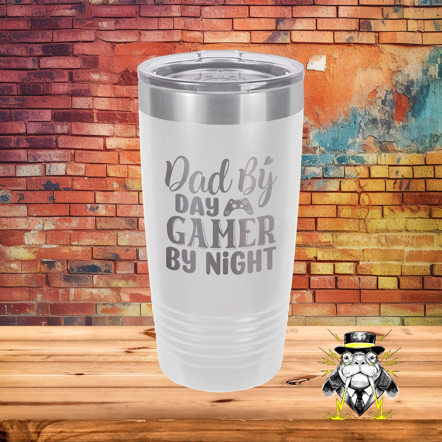 Dad by Day, Gamer by Night Engraved Tumbler