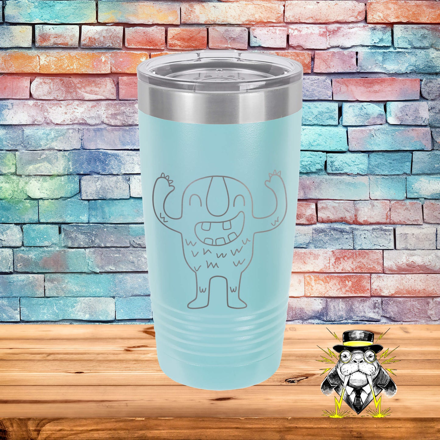 Happy Monster Engraved Tumbler