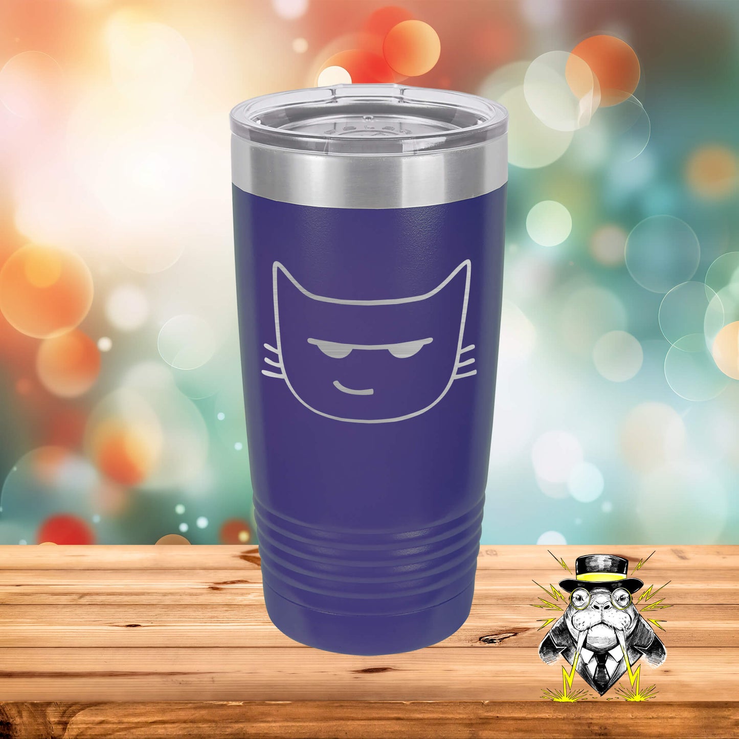 Cool Cat Engraved Tumbler