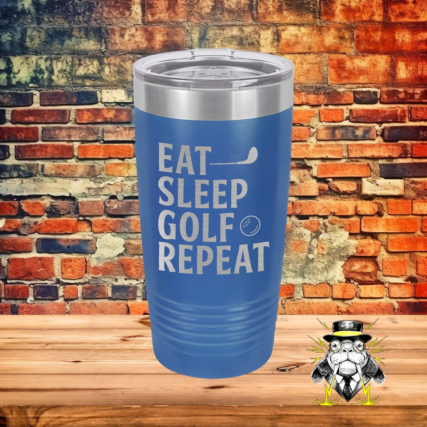 Eat, Sleep, Golf, Repeat Engraved Tumbler