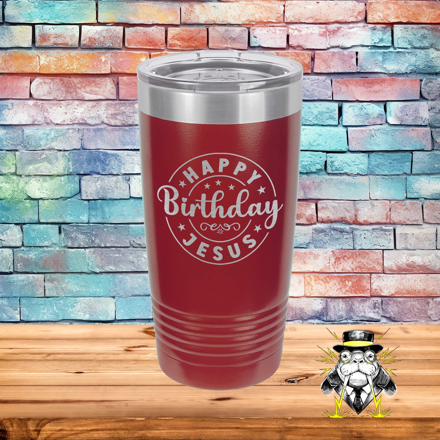 Happy Birthday Jesus Engraved Tumbler
