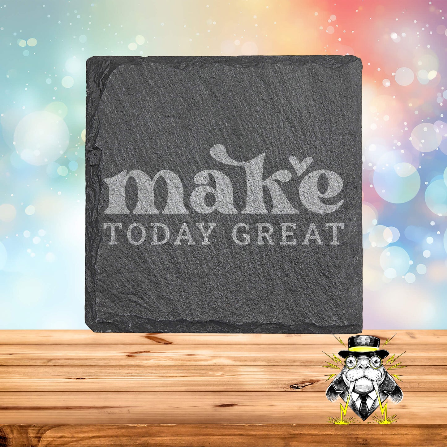 Make Today Great Set of 4 Engraved Coasters