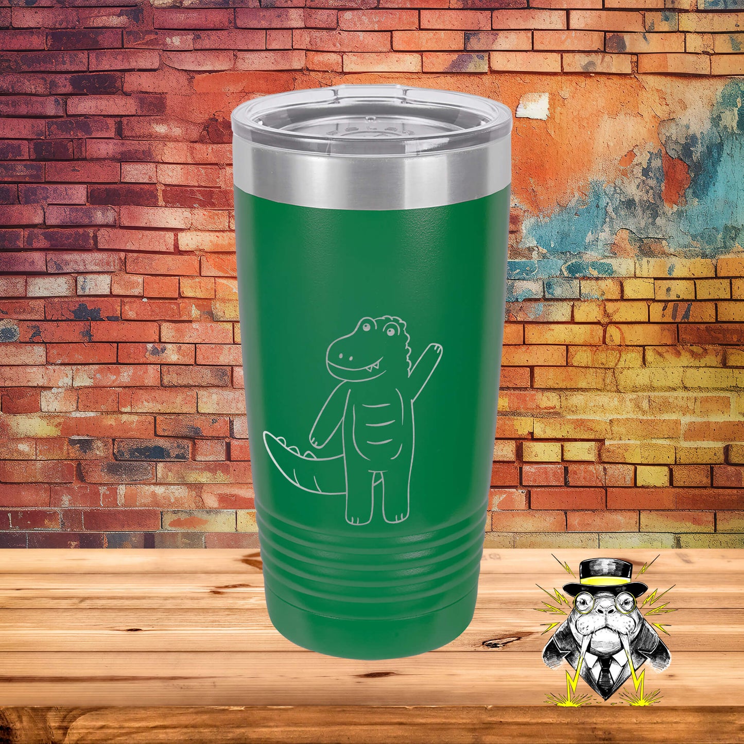 Alligator Engraved Tumbler