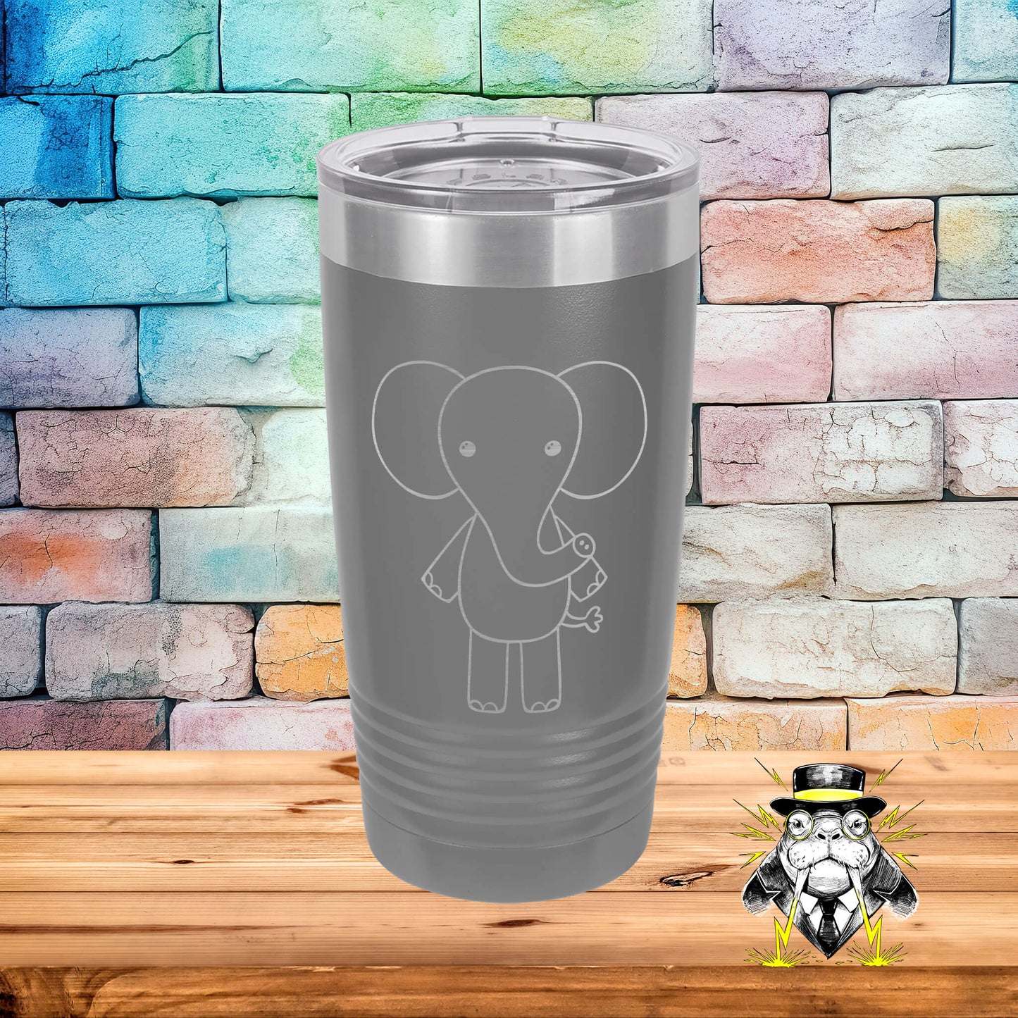Elephant Engraved Tumbler