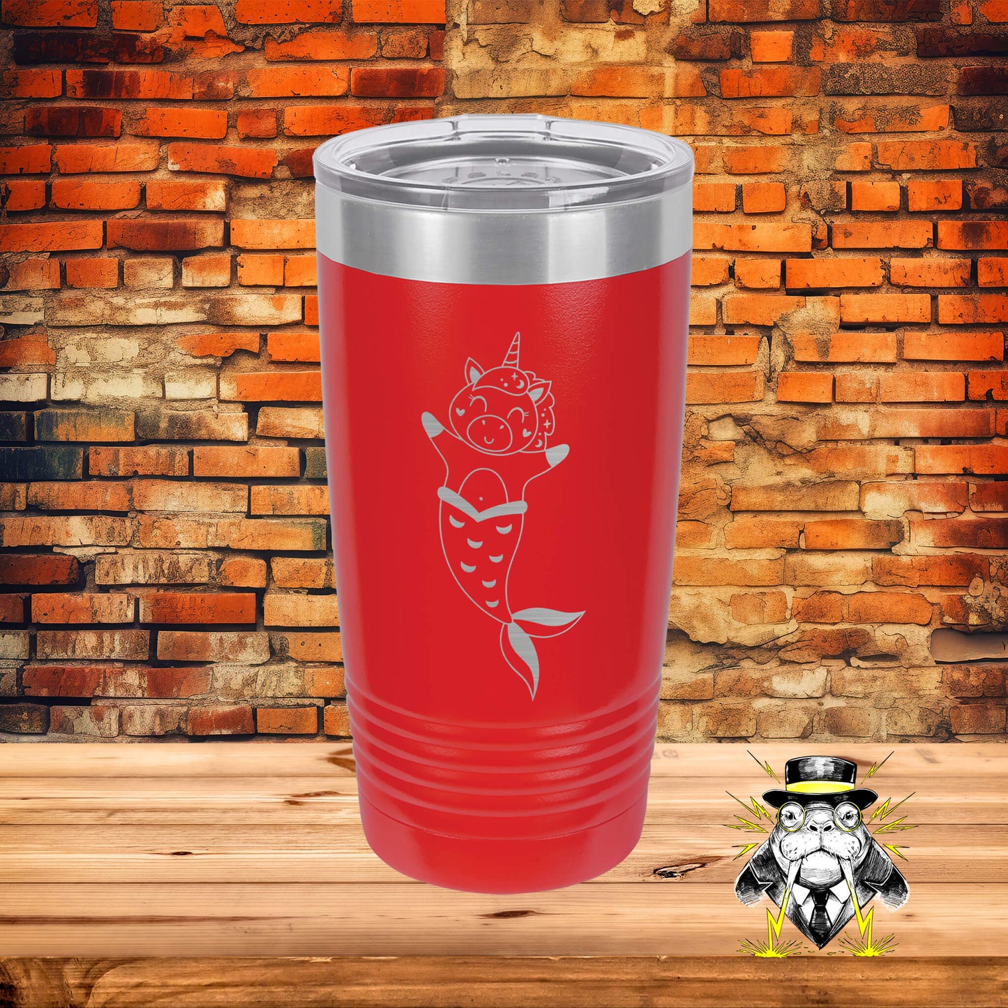 Unicorn Mermaid Engraved Tumbler