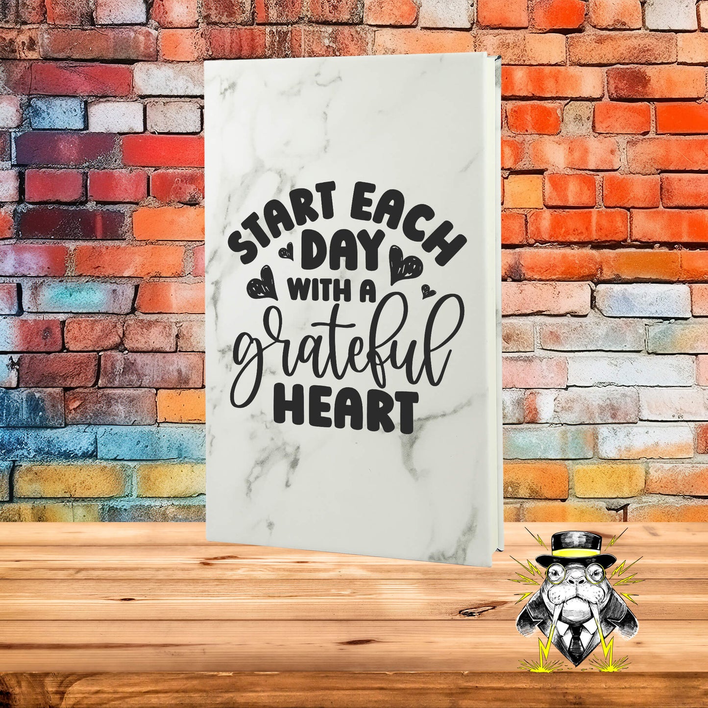 Start Each Day with a Grateful Heart Engraved Leatherette Journal