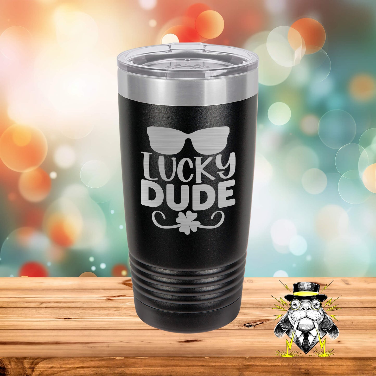 Lucky Dude Engraved Tumbler