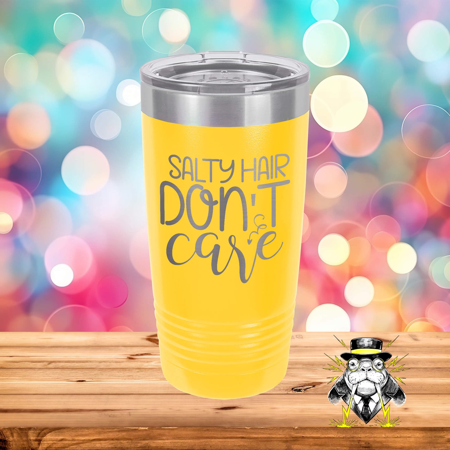 Salty Hair, Don't Care Engraved Tumbler
