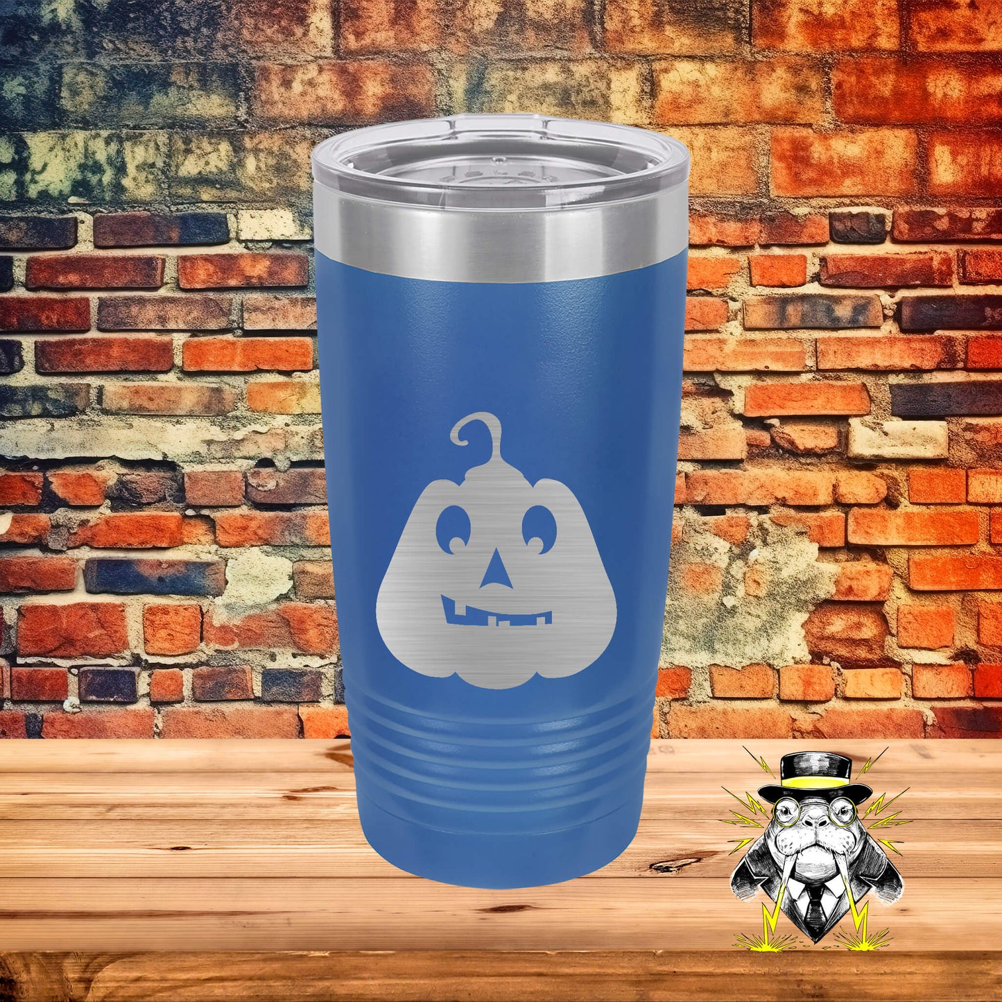 Pumpkin Egg Head Engraved Tumbler
