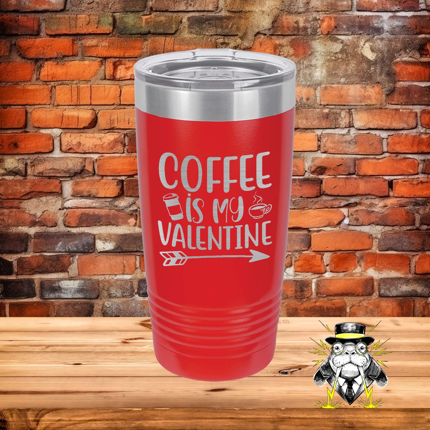 Coffee is My Valentine Engraved Tumbler