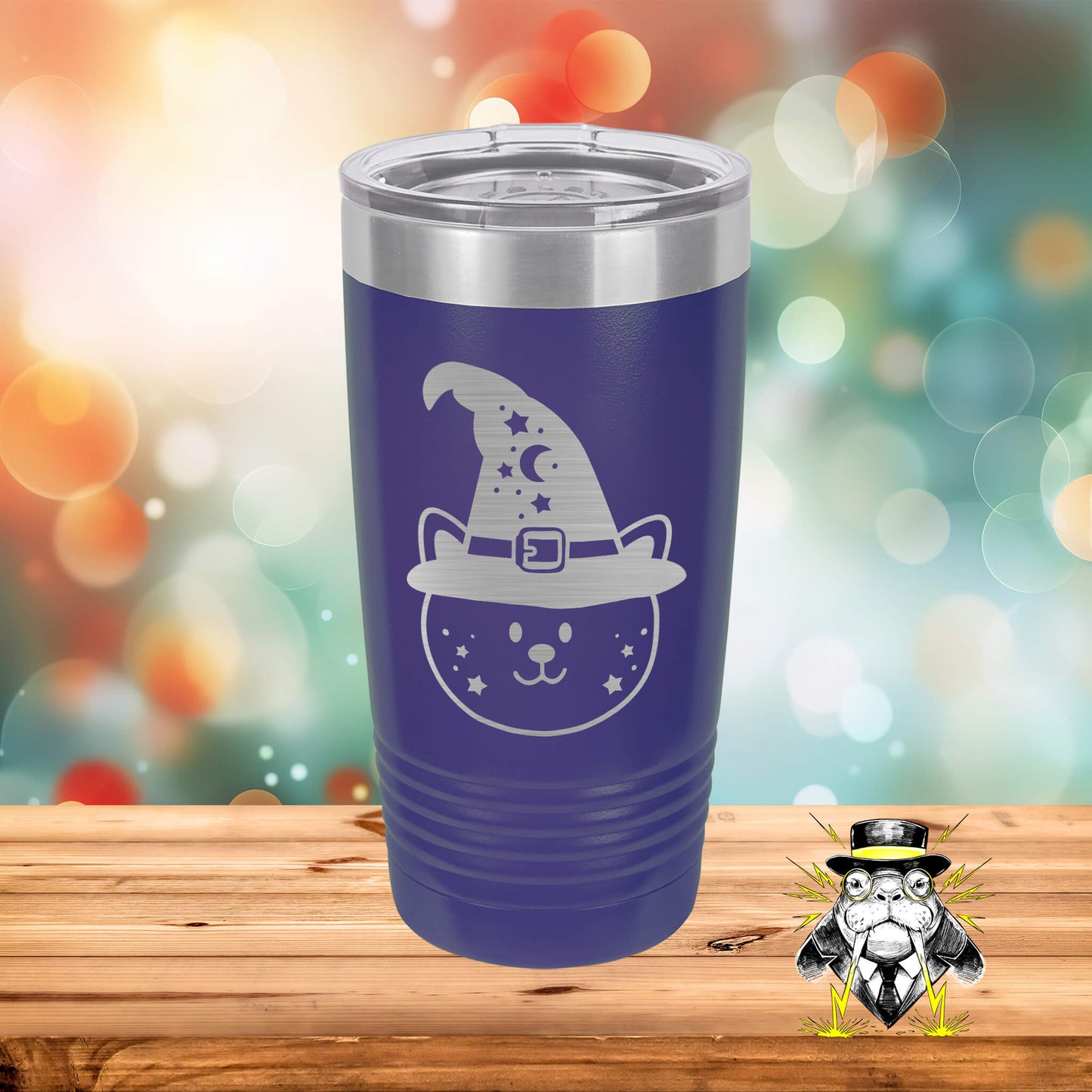 Halloween Cat Engraved Tumbler