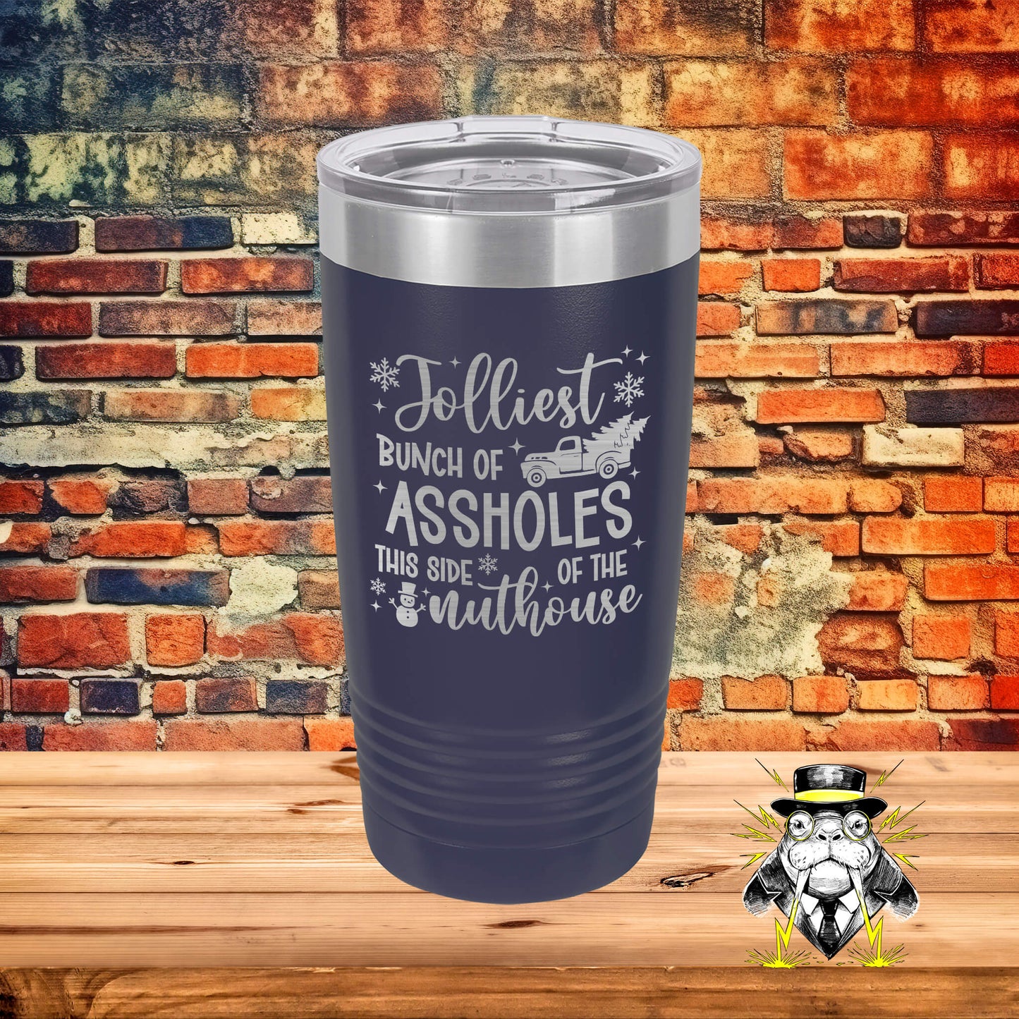 Jolliest Bunch of Assholes Engraved Tumbler