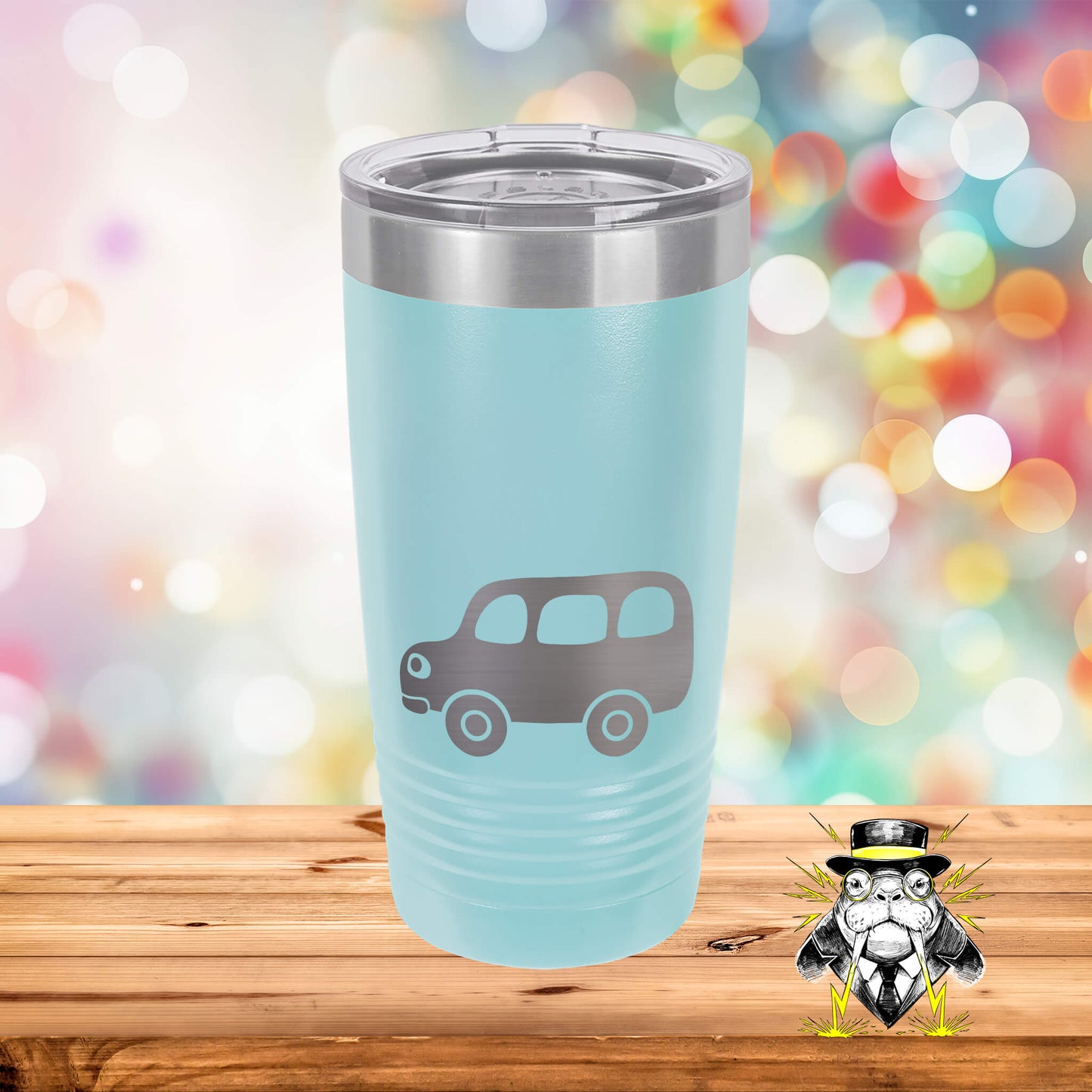 Bus Engraved Tumbler