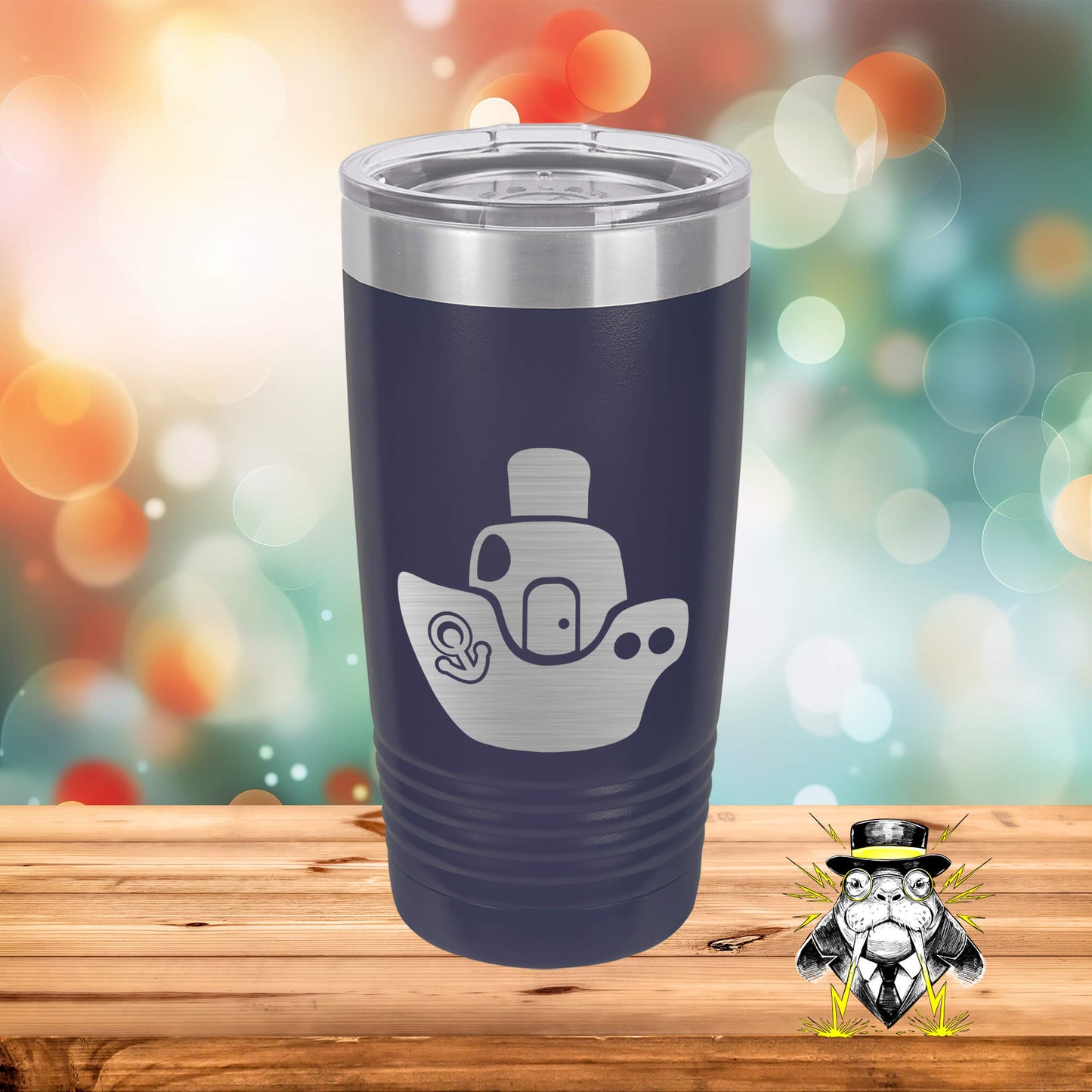 Ship Engraved Tumbler