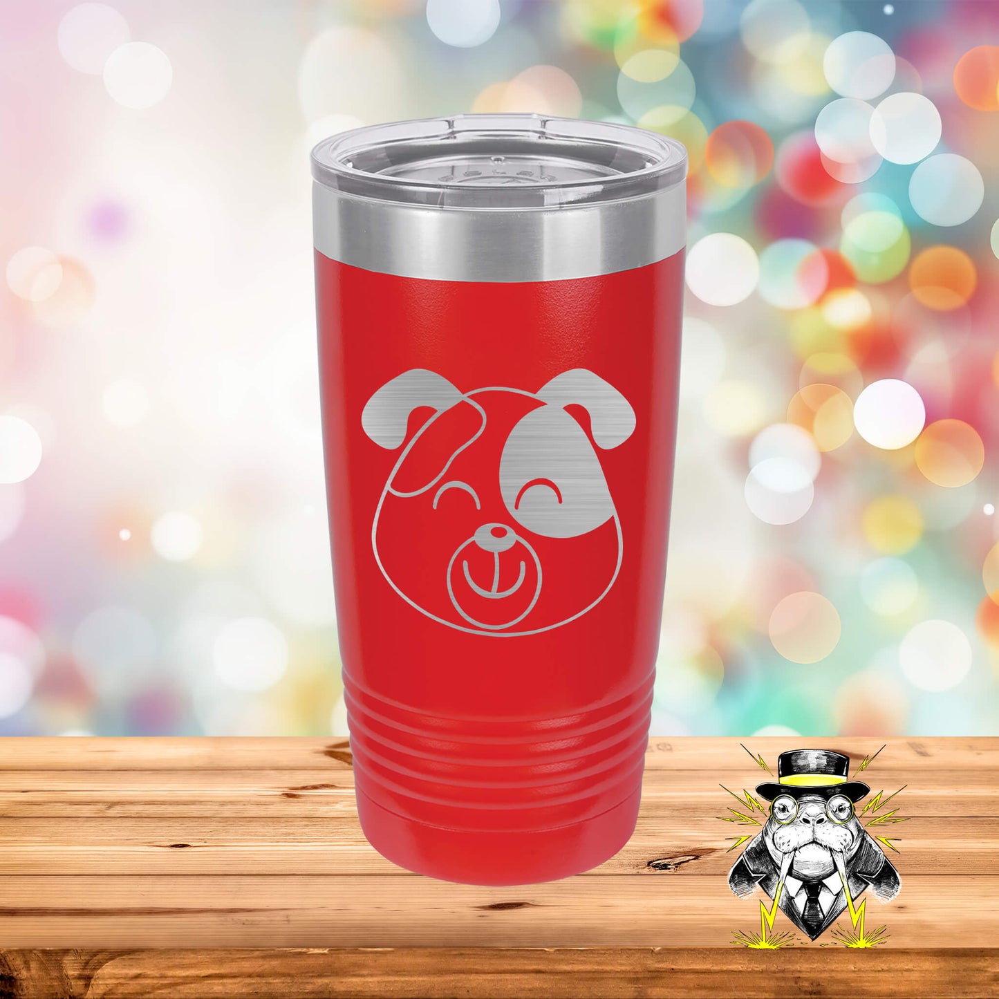 Dog Face Engraved Tumbler