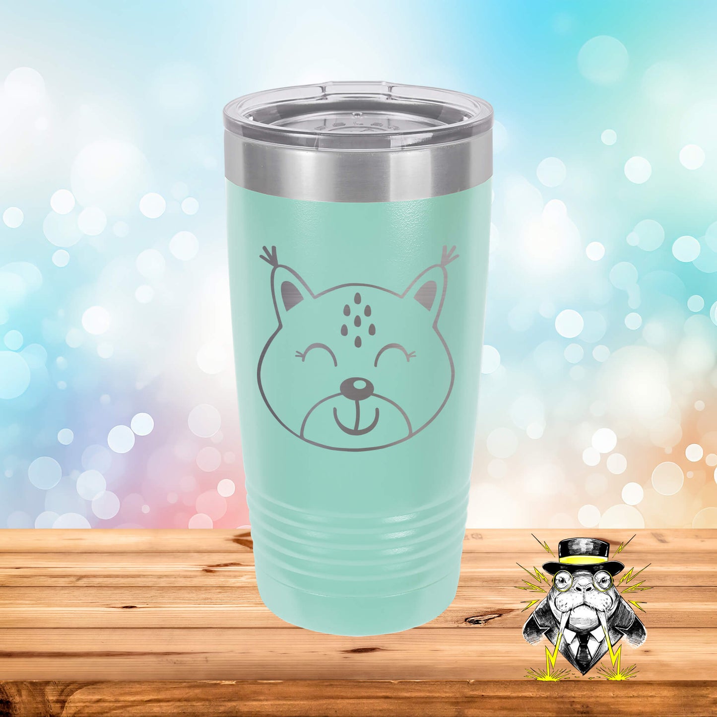 Squirrel Face Engraved Tumbler