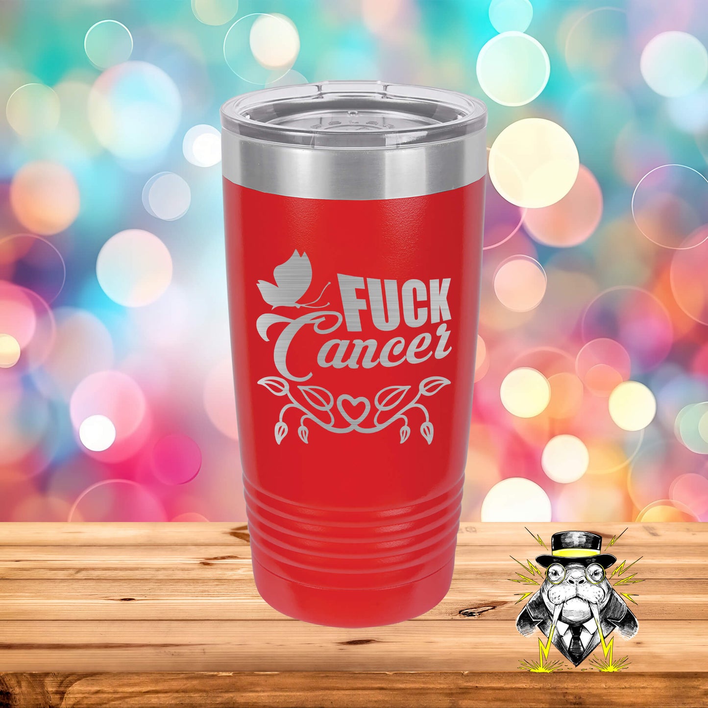 Fuck Cancer Engraved Tumbler