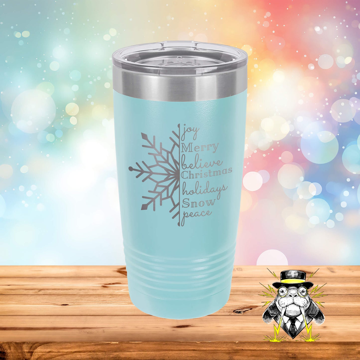 Christmas Snowflake Engraved Tumbler