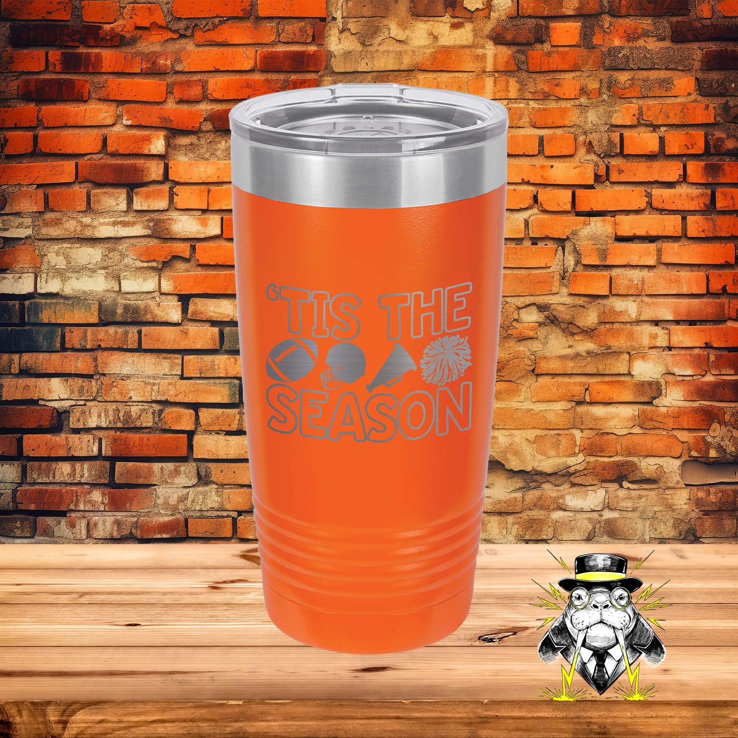 Tis the Season for Football Engraved Tumbler