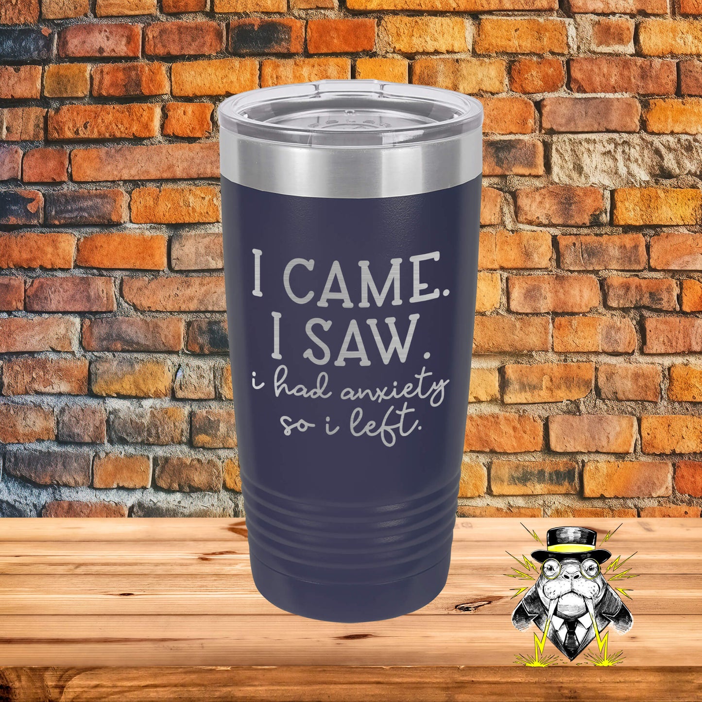 I Came I Saw Engraved Tumbler