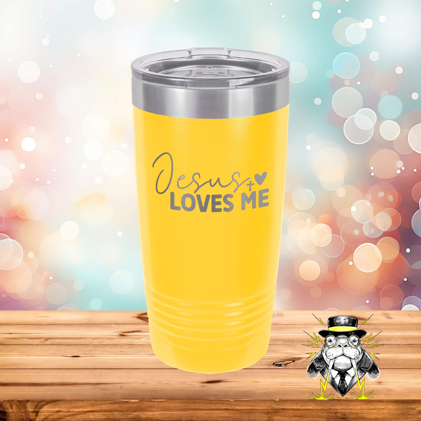 Jesus Loves Me Engraved Tumbler
