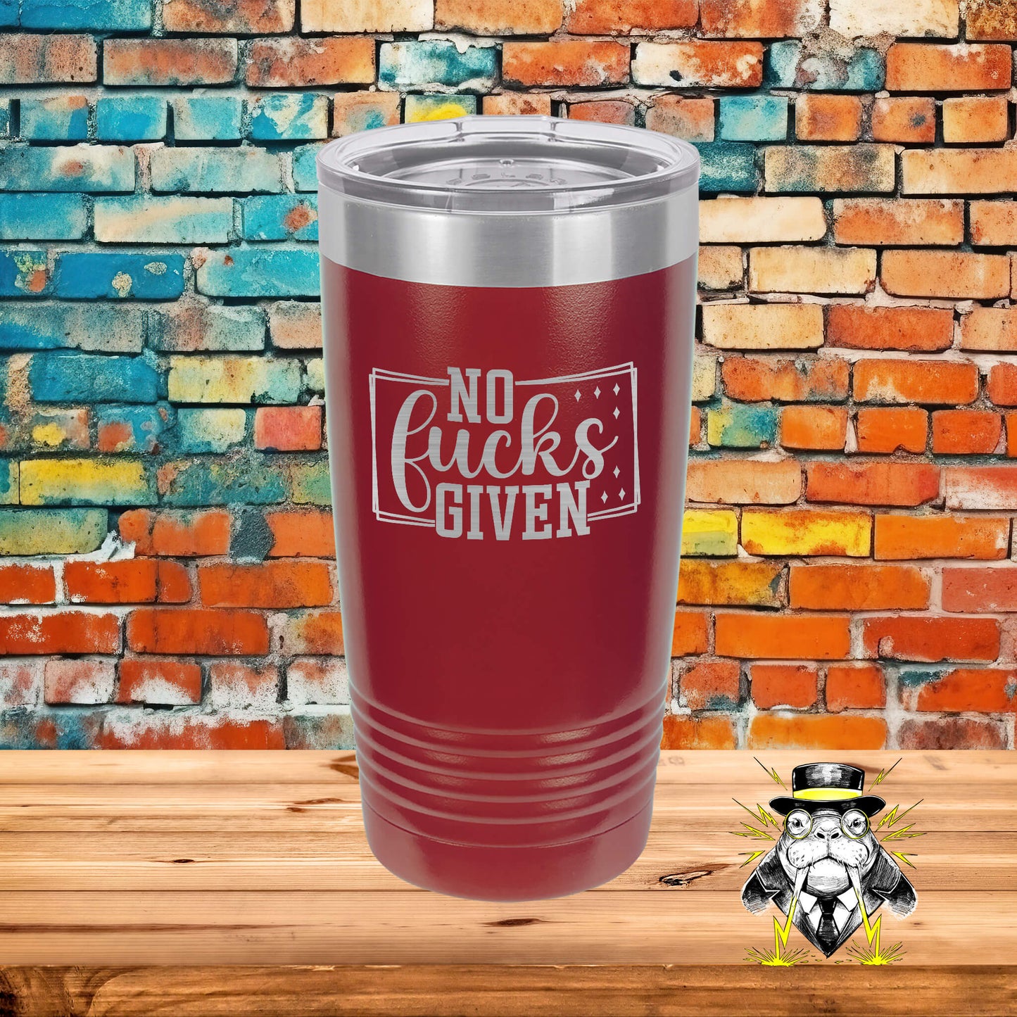 No Fucks Given Engraved Tumbler