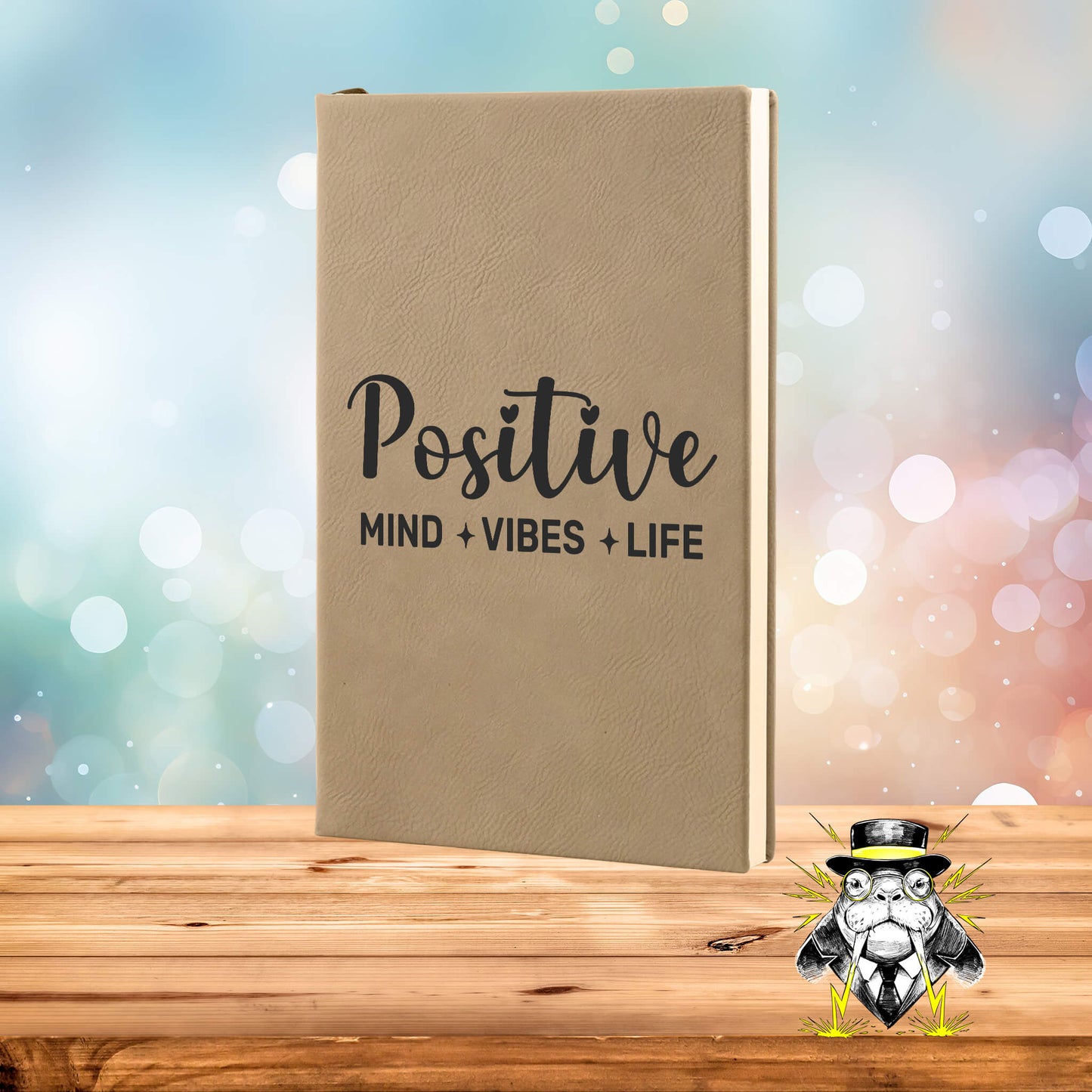 Positive Mind Vibes Life Engraved Leatherette Journal
