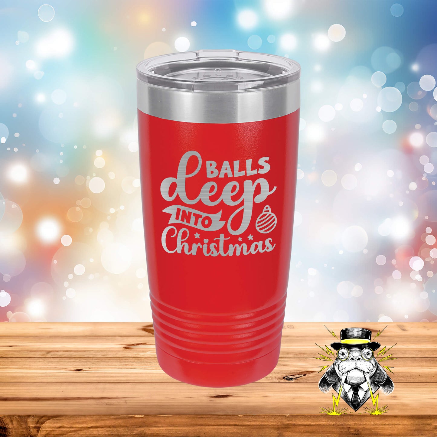 Balls Deep into Christmas Engraved Tumbler