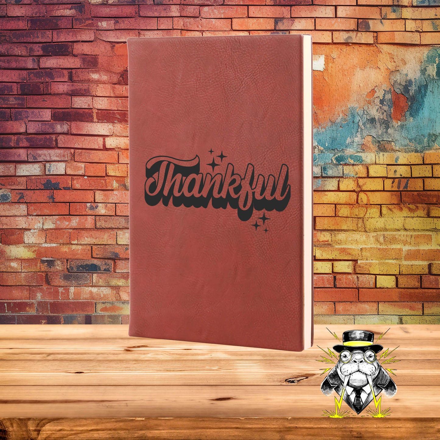 Thankful Engraved Leatherette Journal