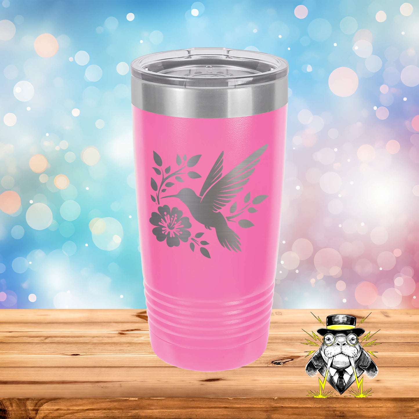 Hummingbird Engraved Tumbler