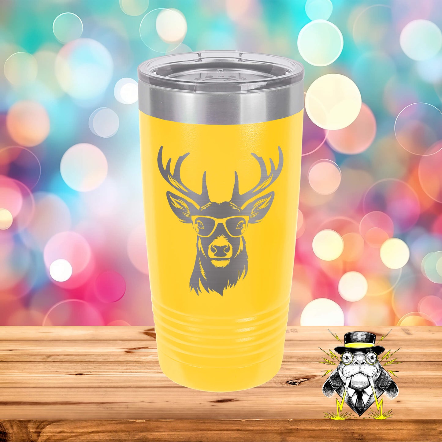 Cool Deer Engraved Tumbler