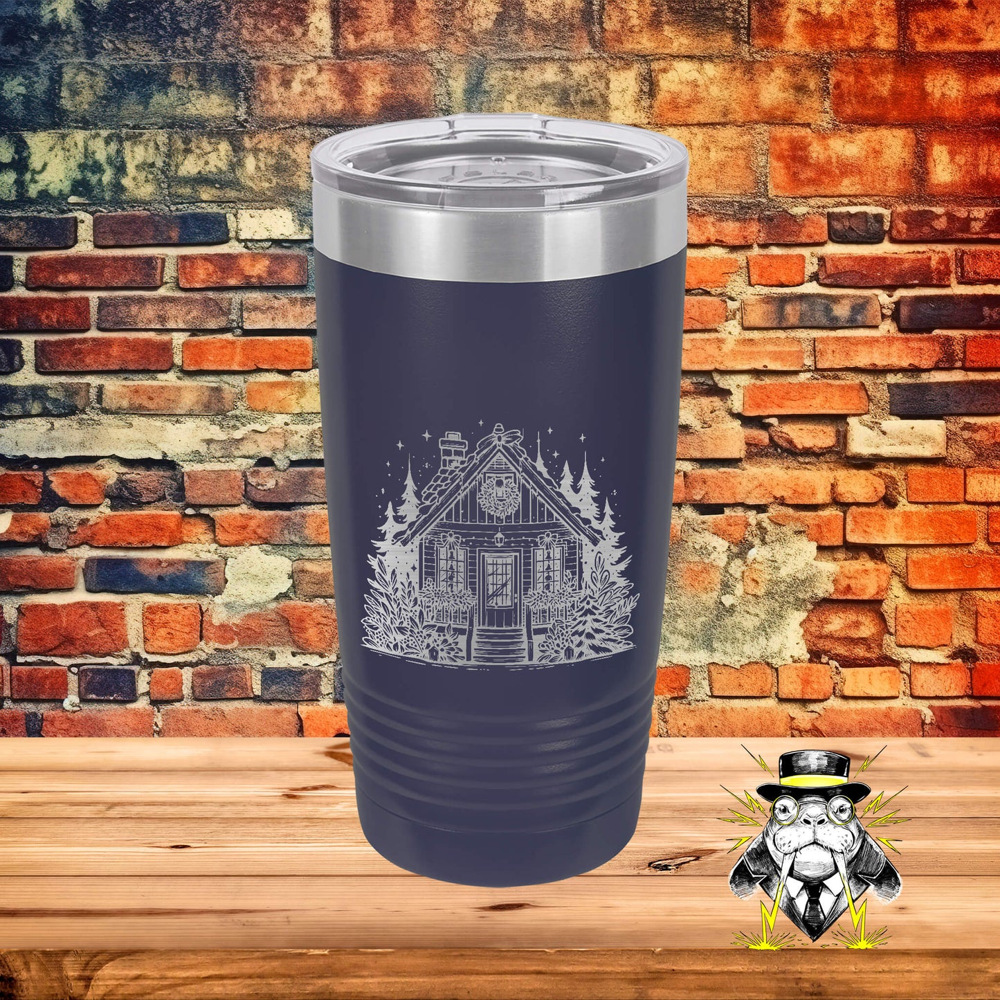 Cozy Cabin Retreat Engraved Tumbler