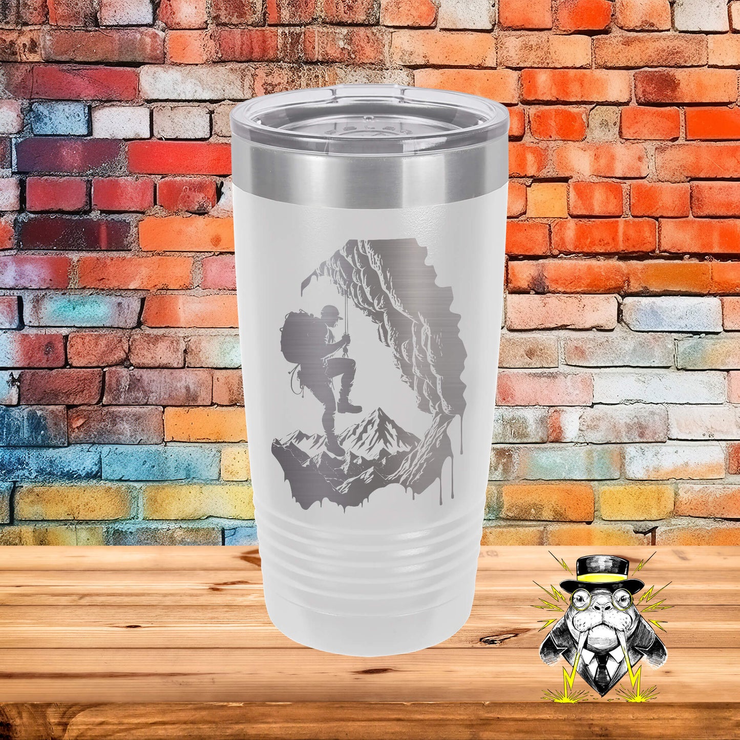 Rock Climbing Engraved Tumbler