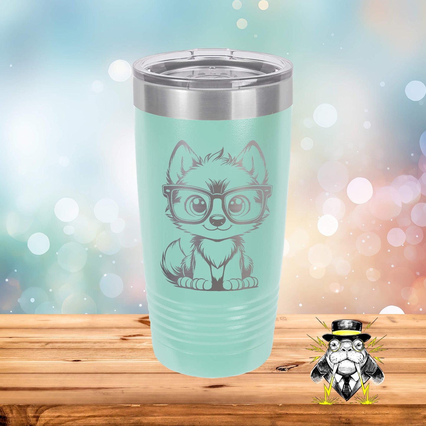 Smart Wolf Engraved Tumbler