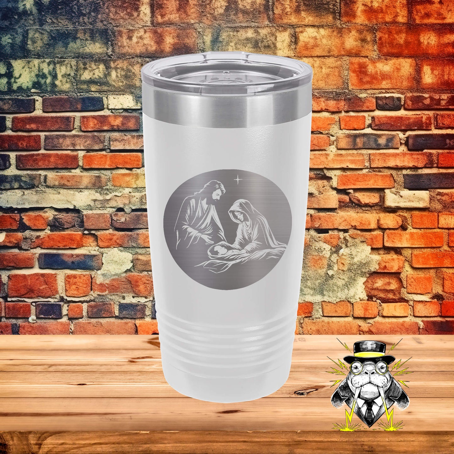 Christmas Nativity Engraved Tumbler