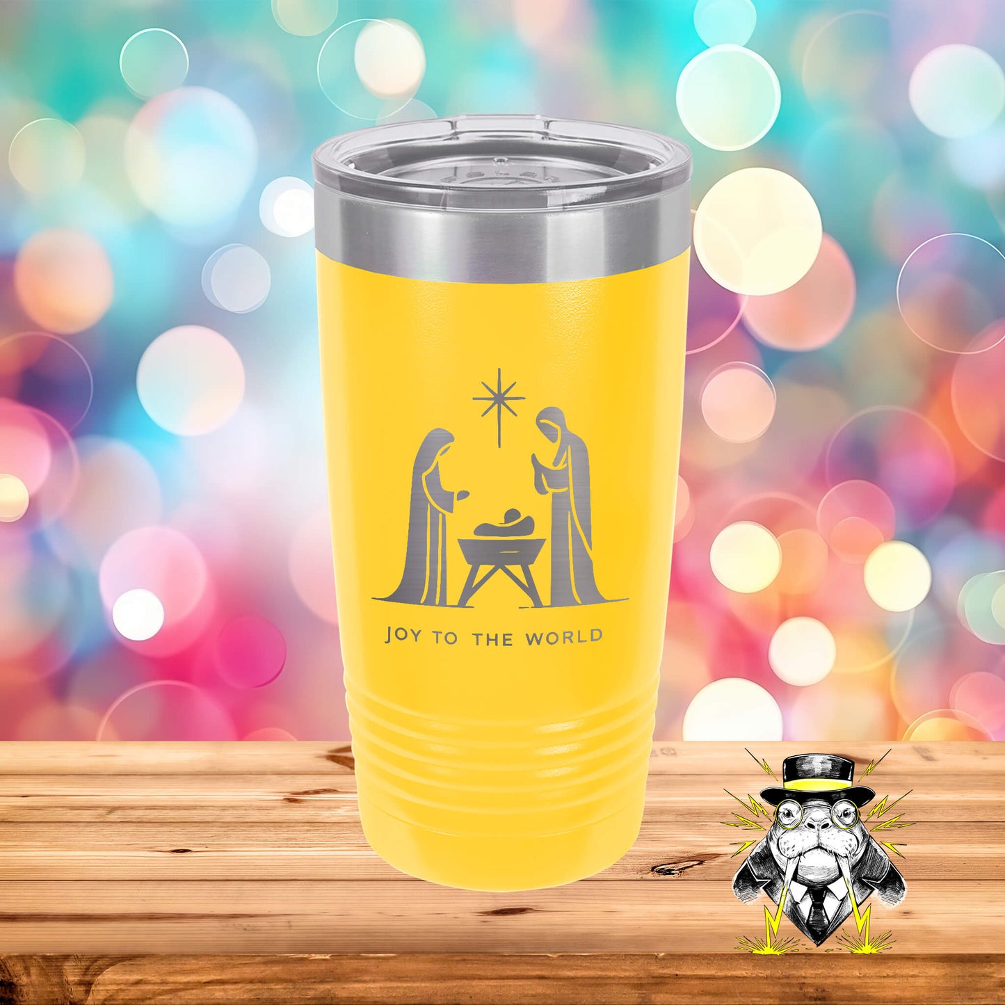 Joy to the World Nativity Engraved Tumbler