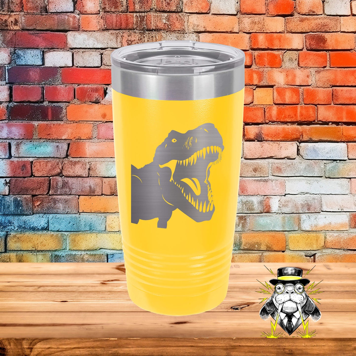 Dinosaur Roar Engraved Tumbler