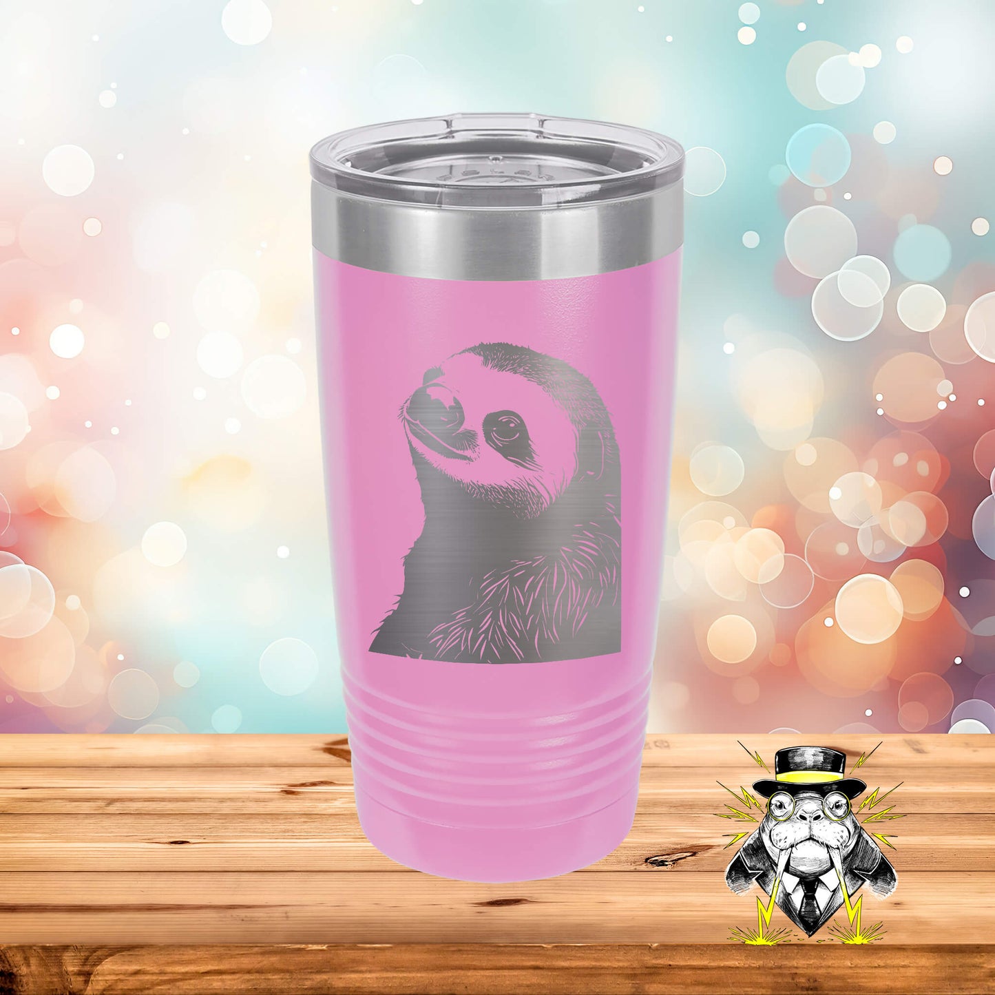 Gentle Sloth Engraved Tumbler