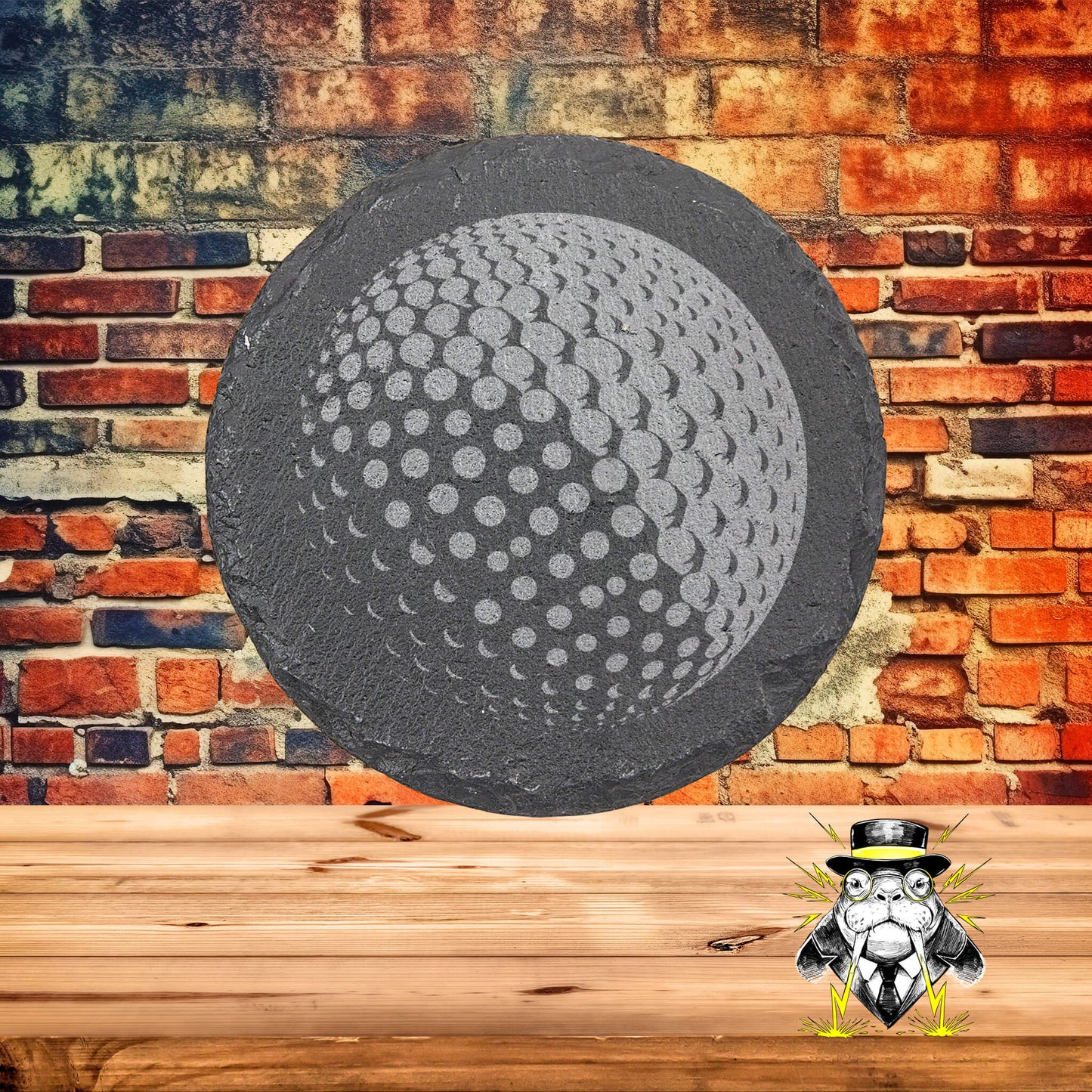 Golf Ball Set of 4 Engraved Coasters