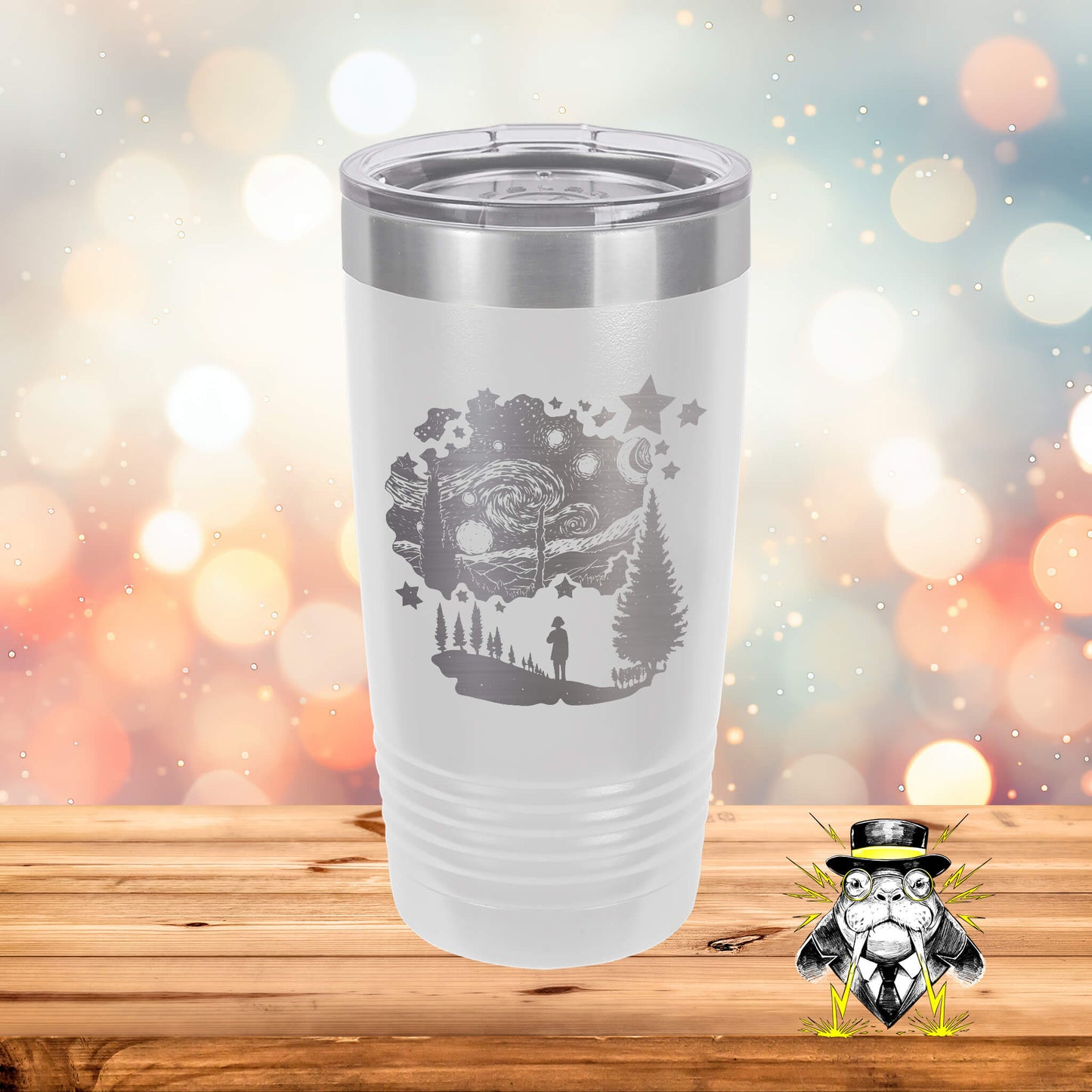 Starry Night Engraved Tumbler