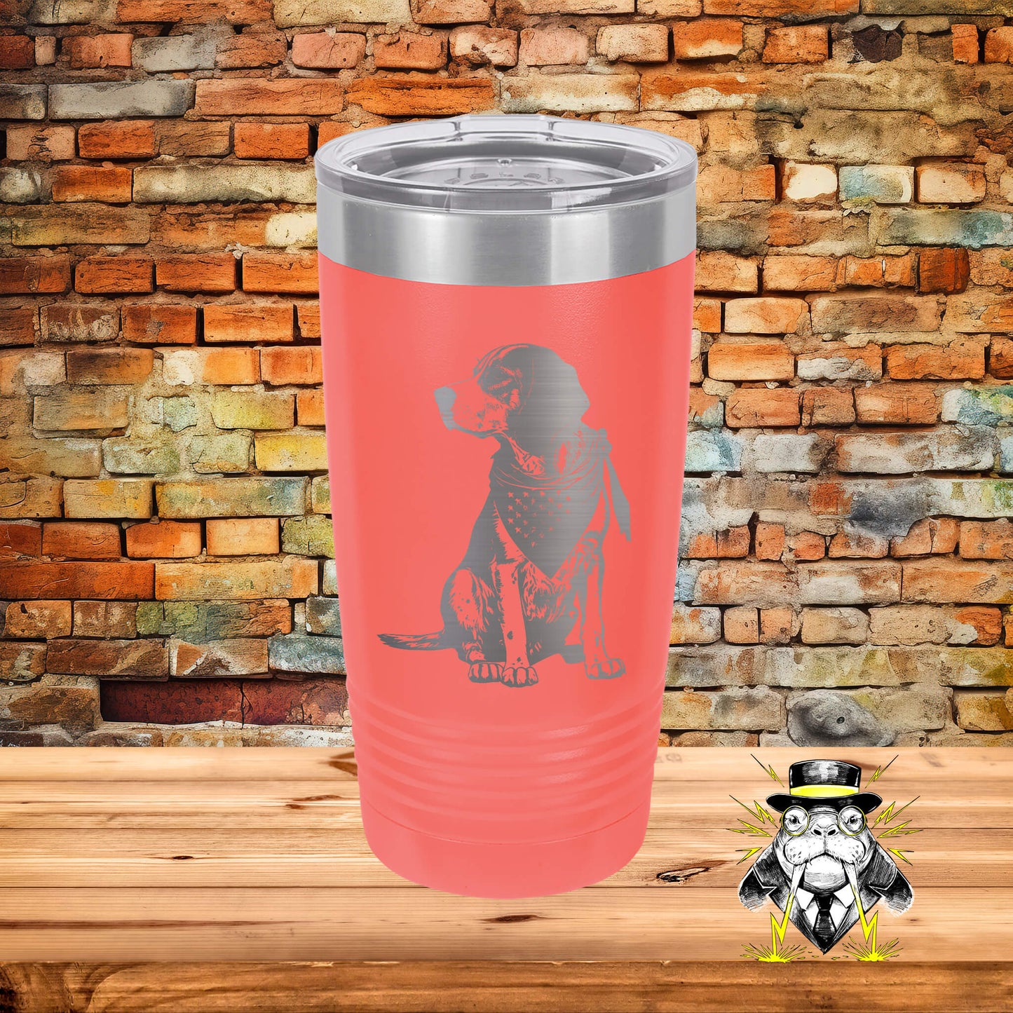 Beagle with a Bandana Engraved Tumbler