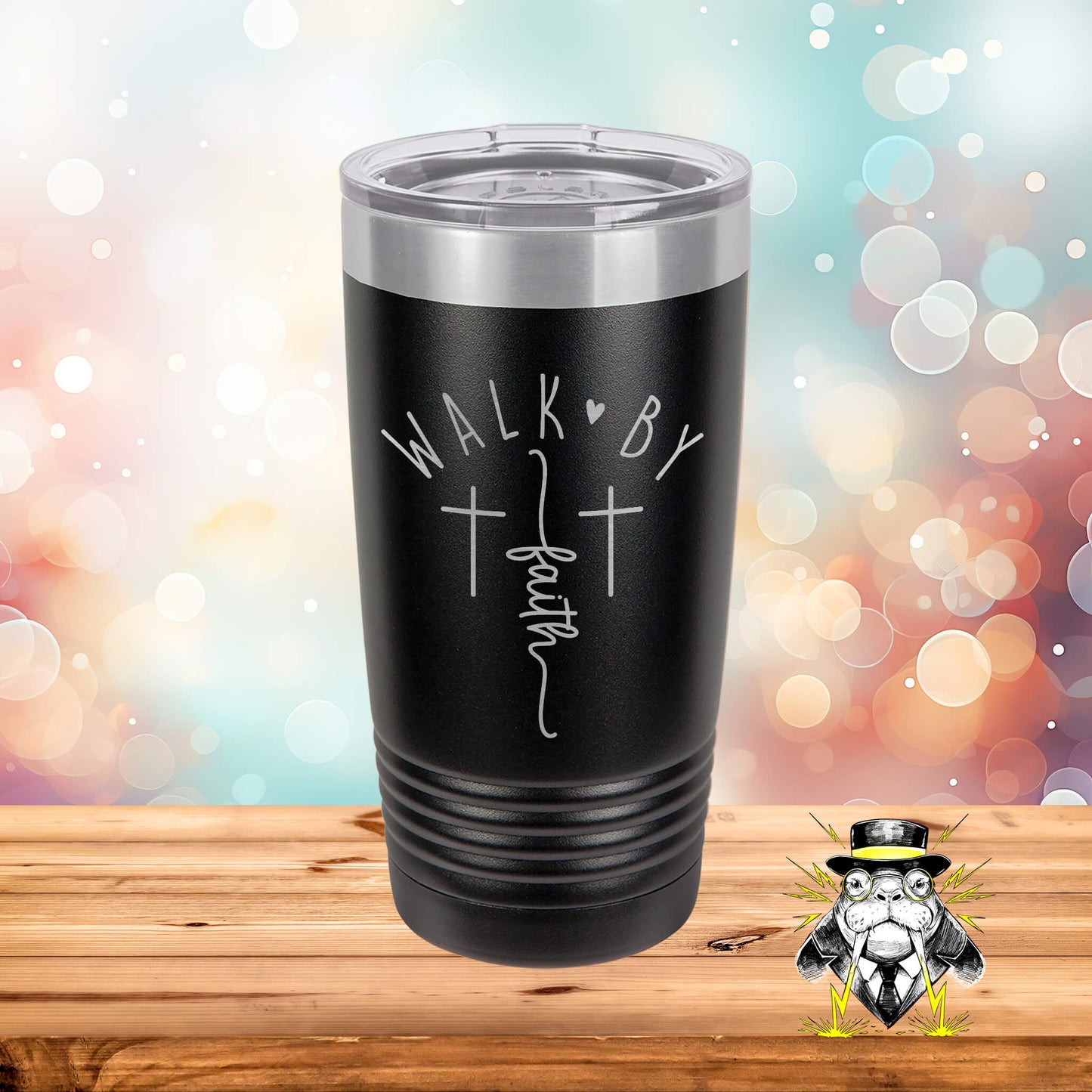 Walk by Faith Engraved Tumbler
