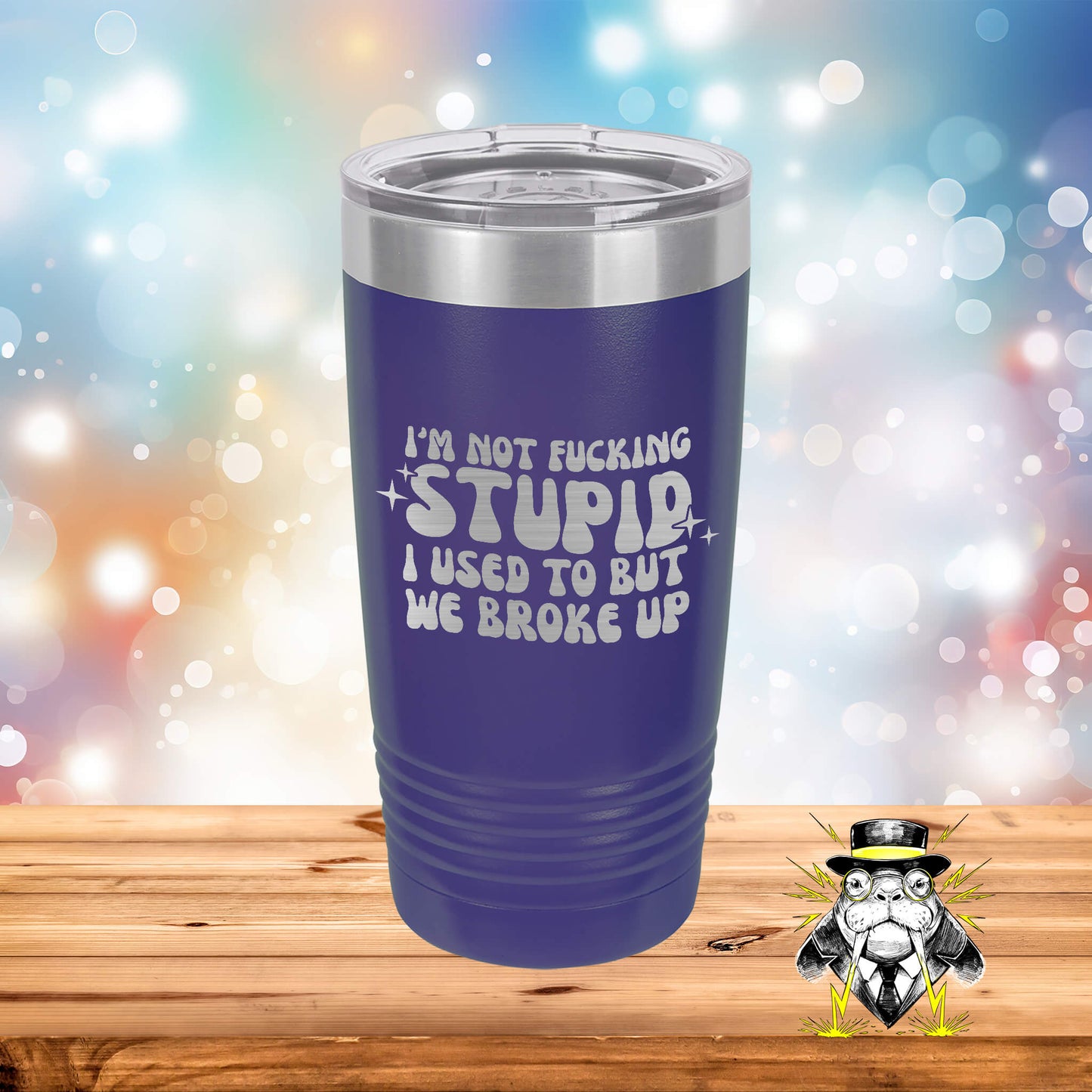 Not Fucking Stupid Engraved Tumbler