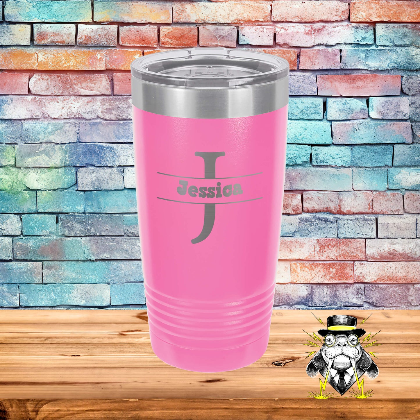 Basic Family Monogram Engraved Tumbler