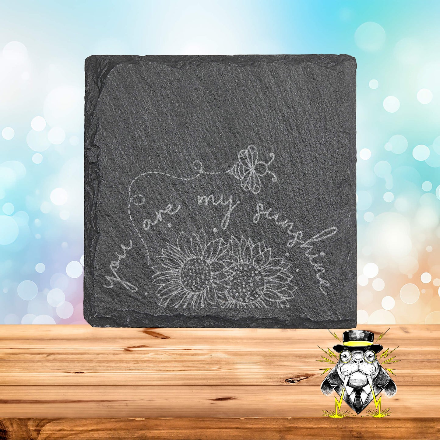 You are my Sunshine Set of 4 Engraved Coasters